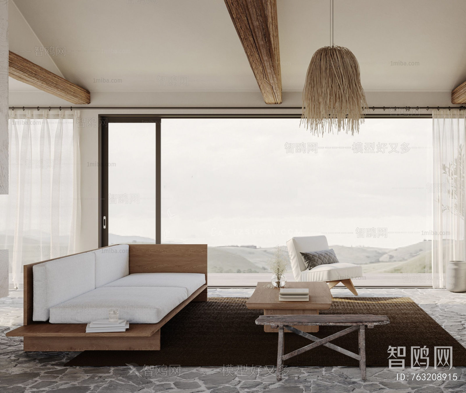 Wabi-sabi Style A Living Room