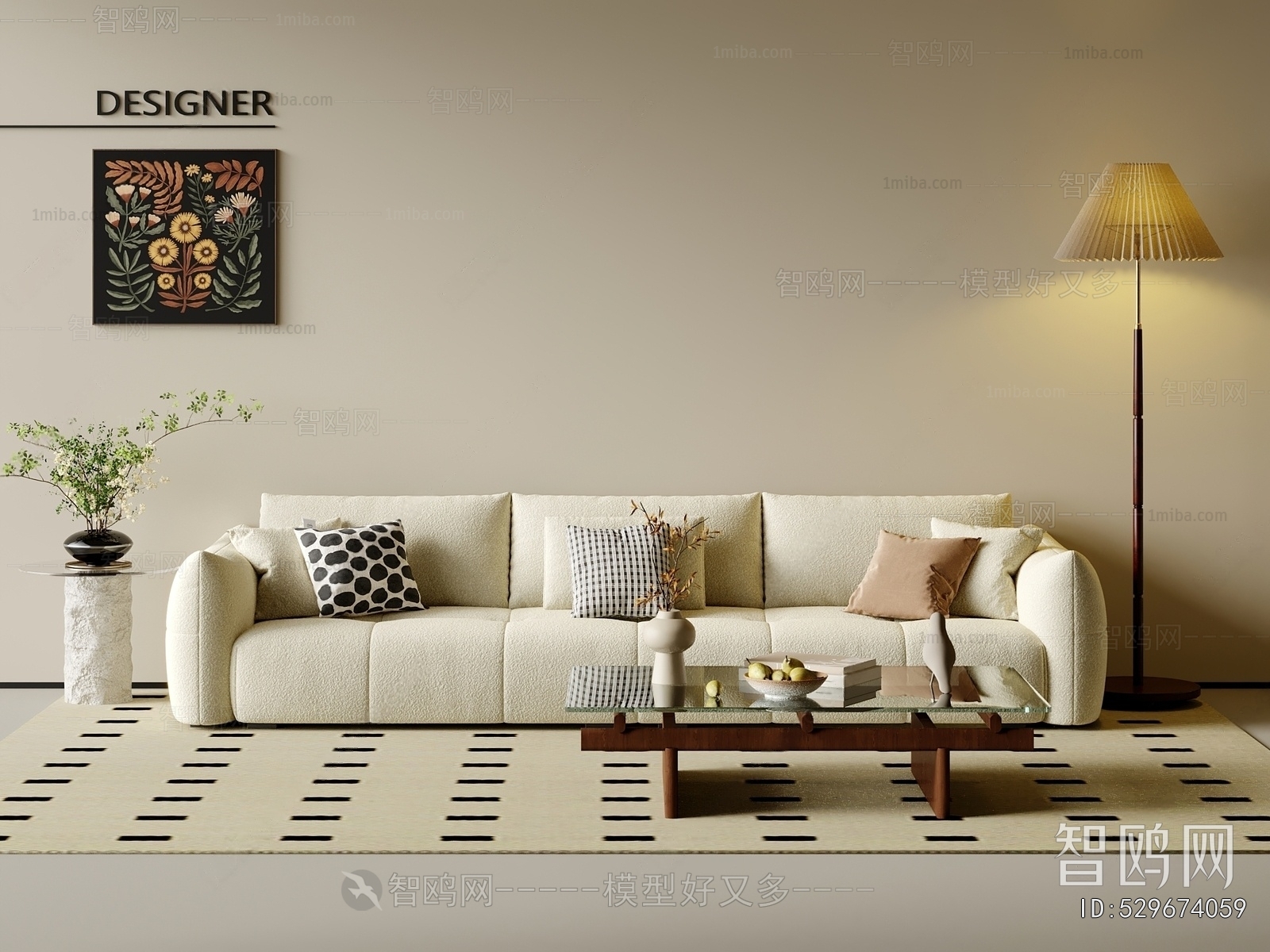 Modern Three-seat Sofa