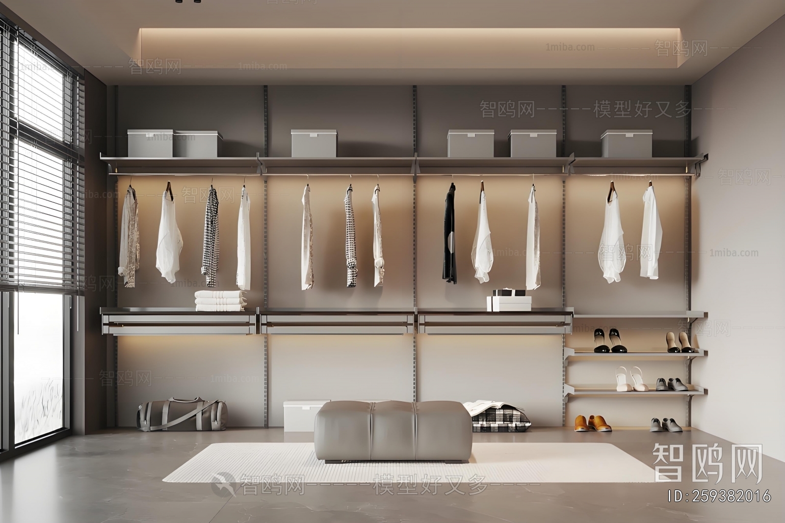Modern Clothes Storage Area