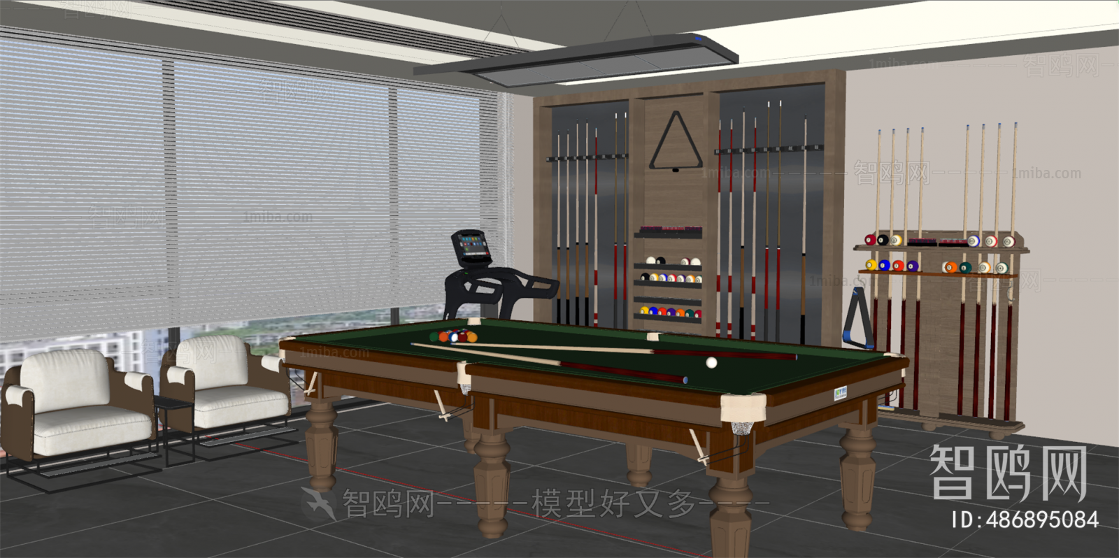 Modern Billiards Room