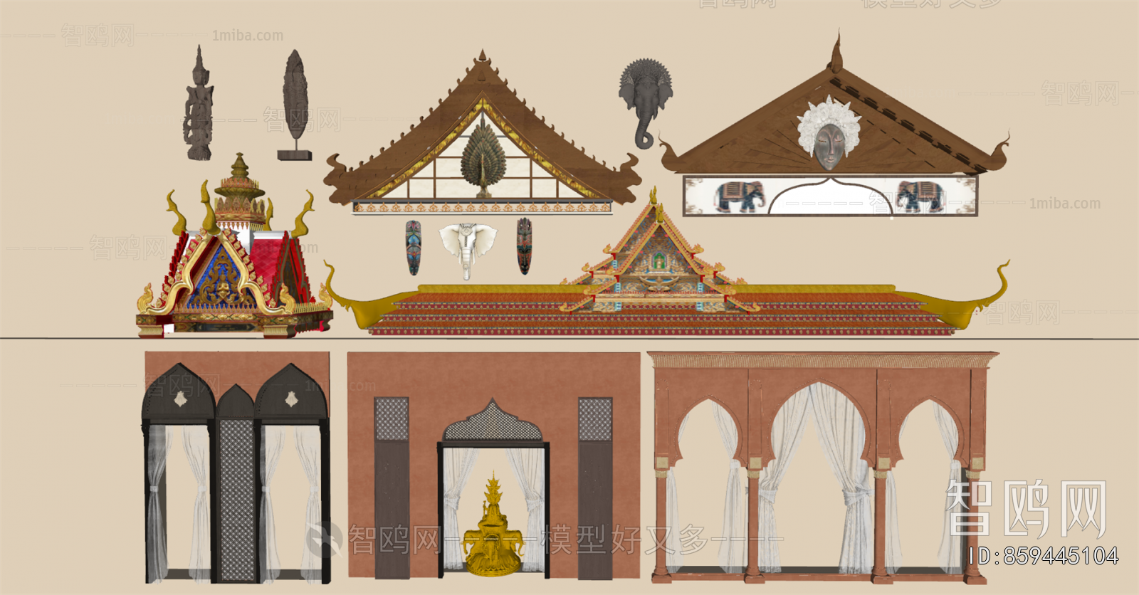 Southeast Asian Style Door