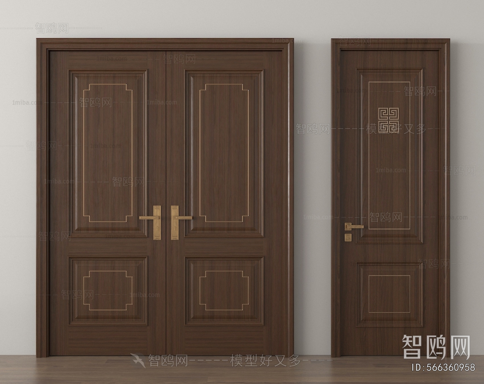 New Chinese Style Double Door