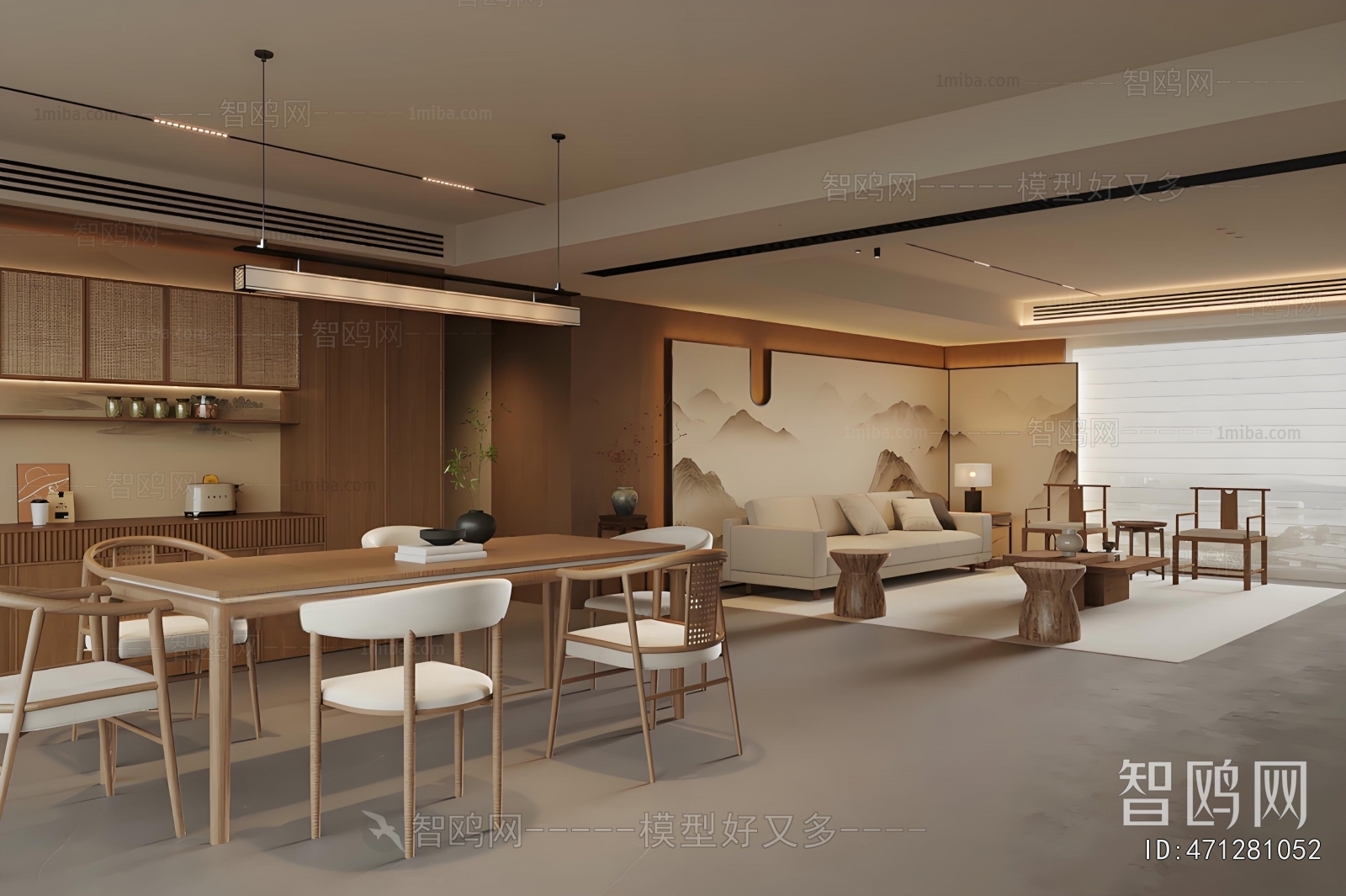 New Chinese Style Dining Room