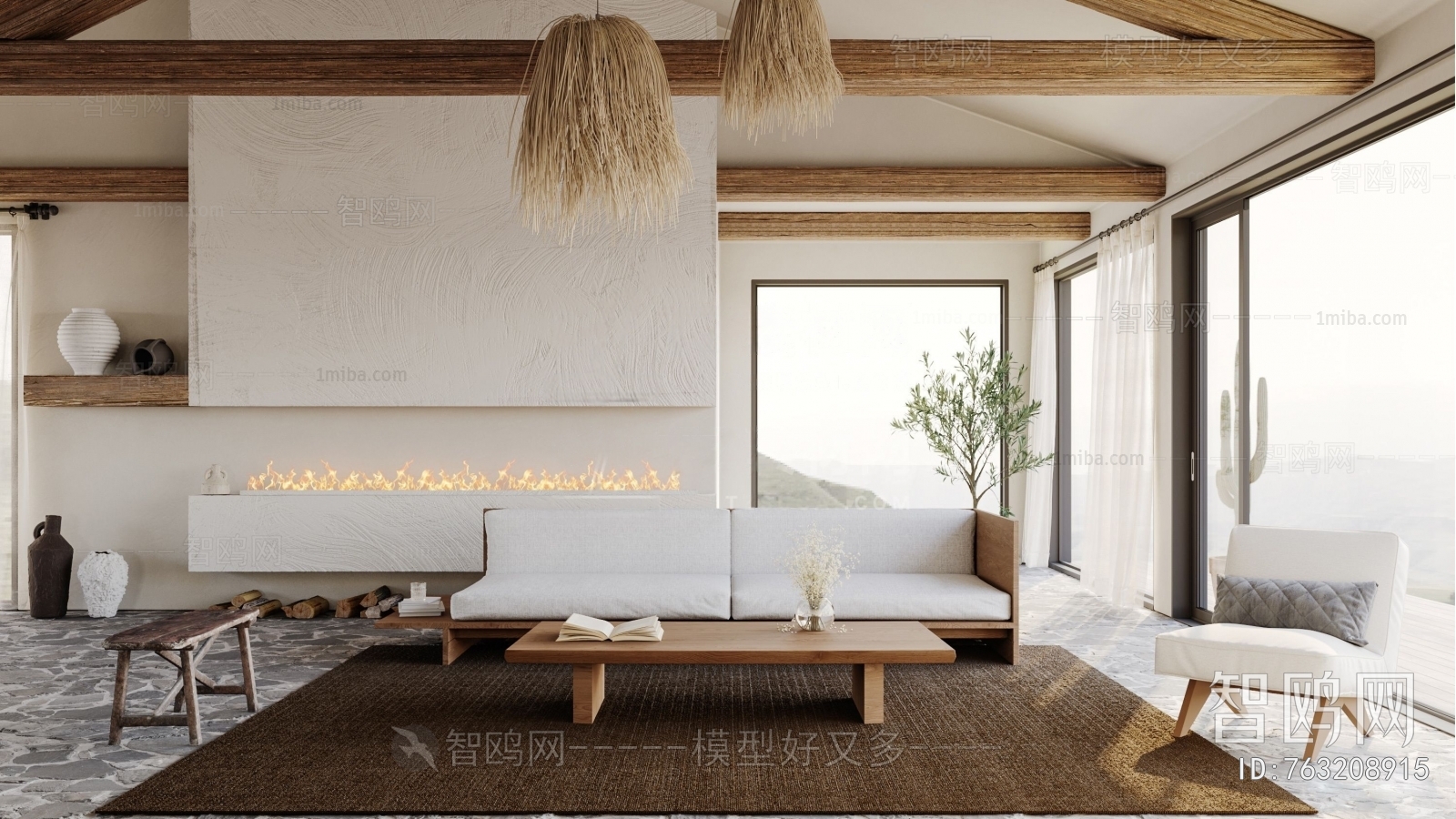 Wabi-sabi Style A Living Room