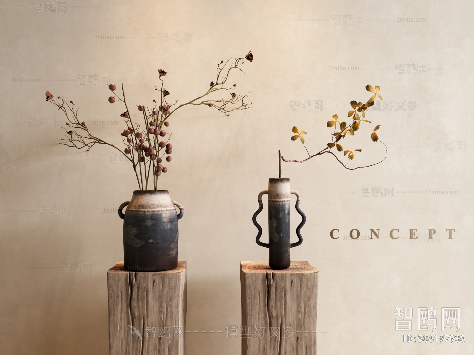 Wabi-sabi Style Dried Branch