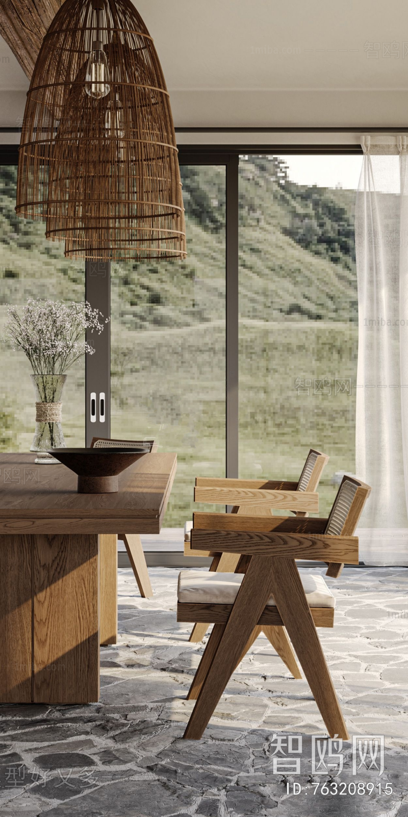 Wabi-sabi Style A Living Room