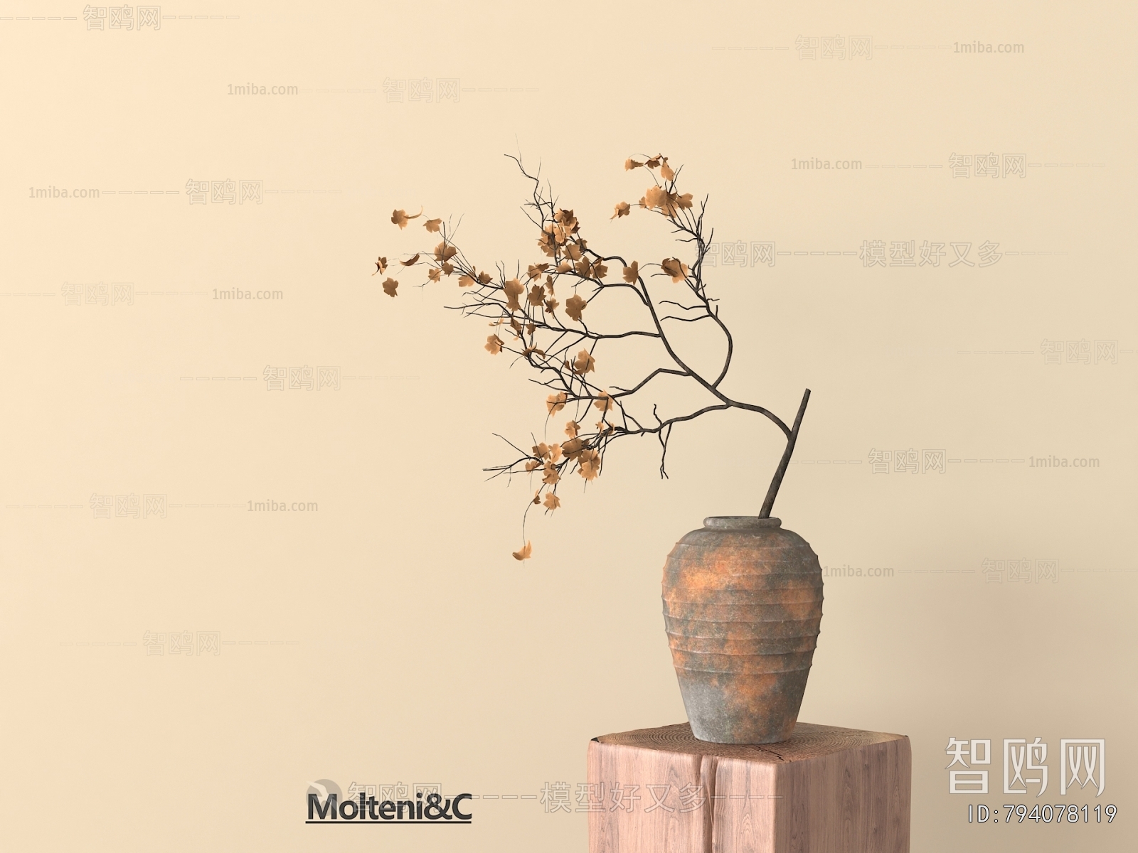 Wabi-sabi Style Dried Branch