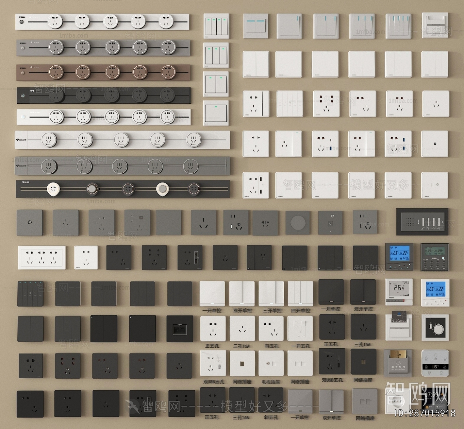 Modern Switch Socket Panel