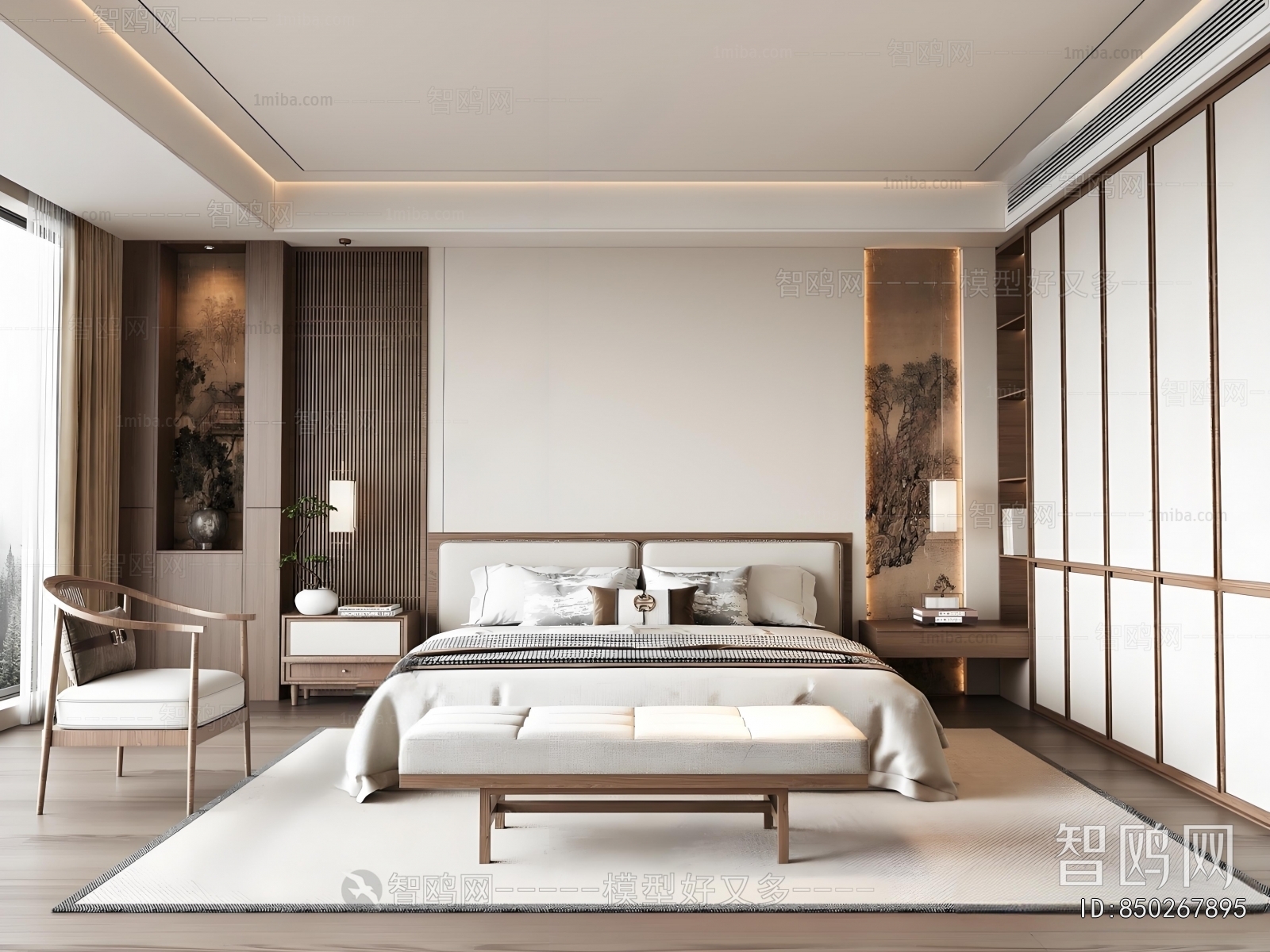 New Chinese Style Bedroom