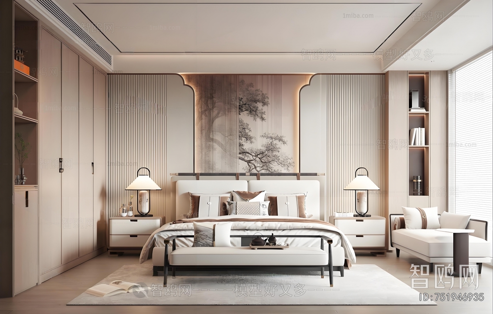 New Chinese Style Bedroom