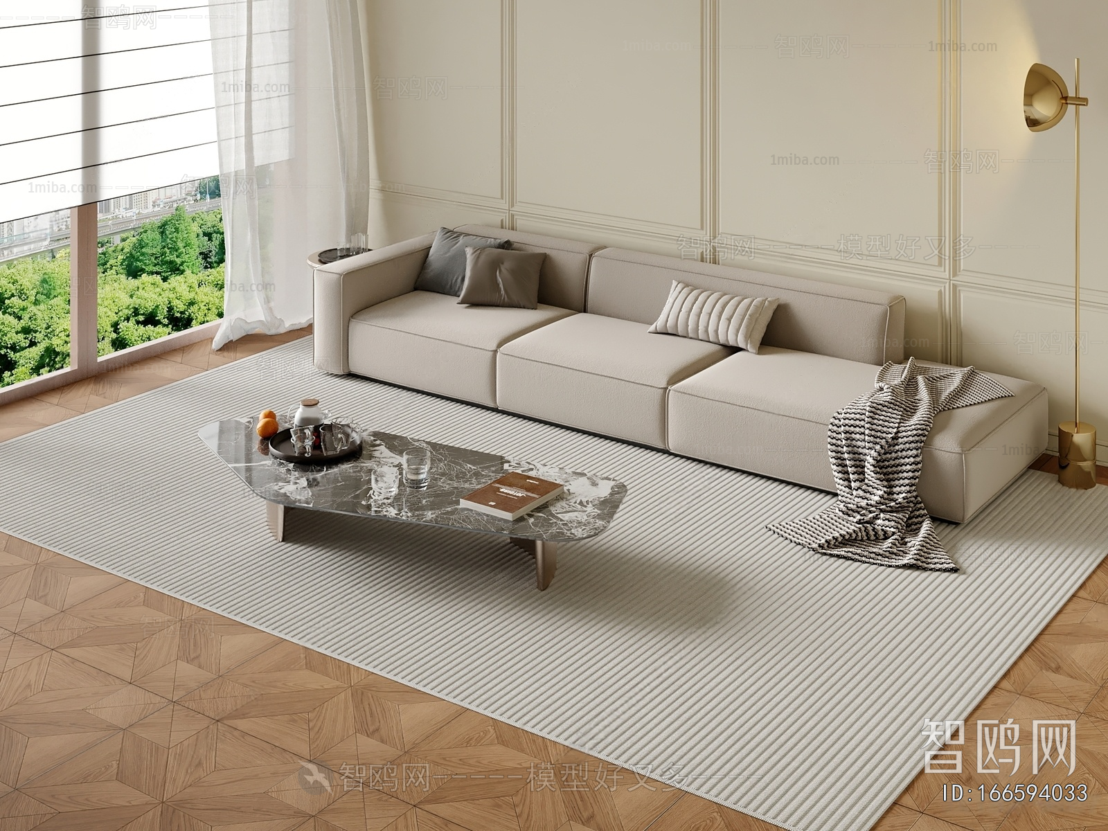 Modern Three-seat Sofa