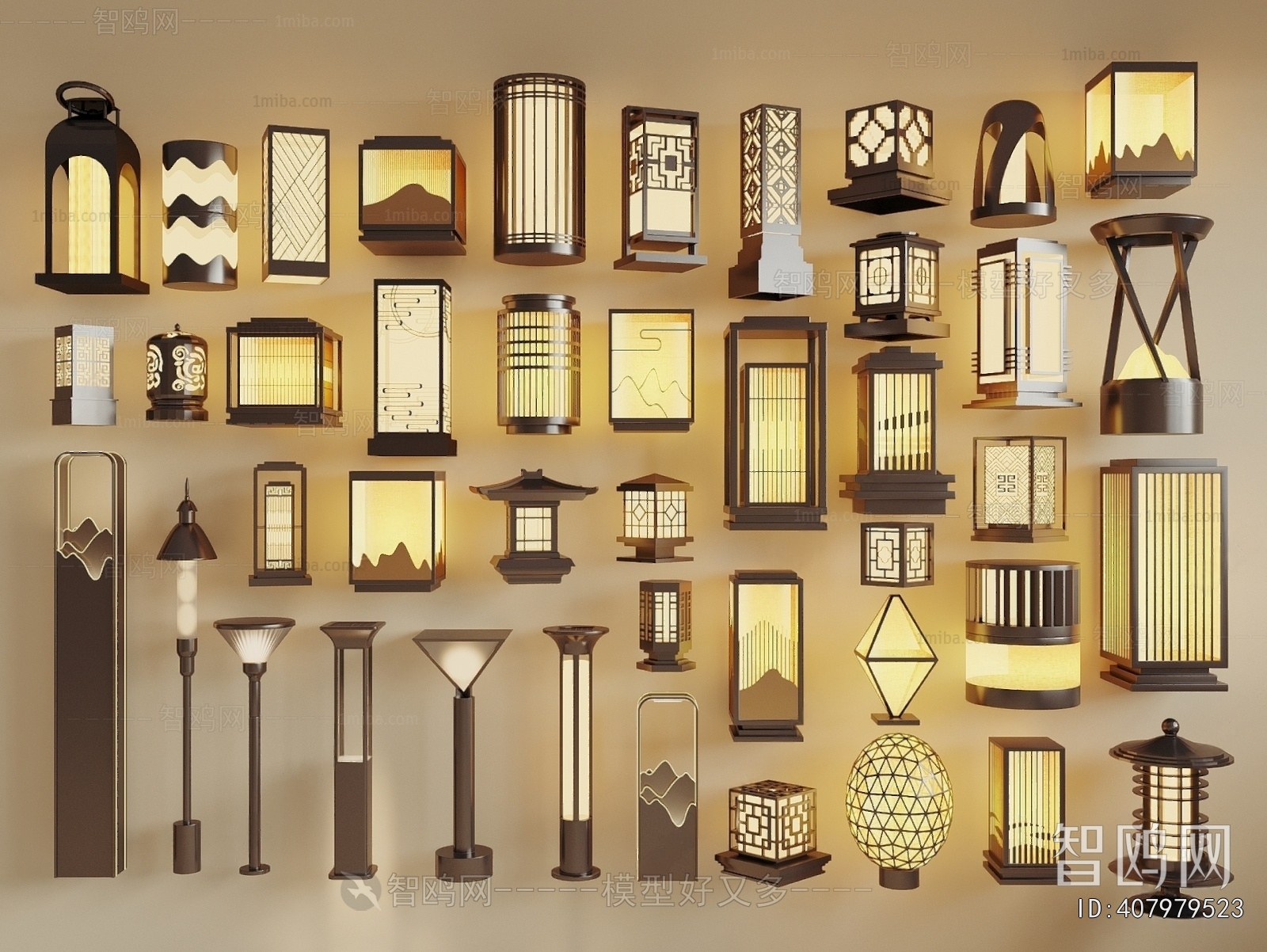 New Chinese Style Outdoor Light