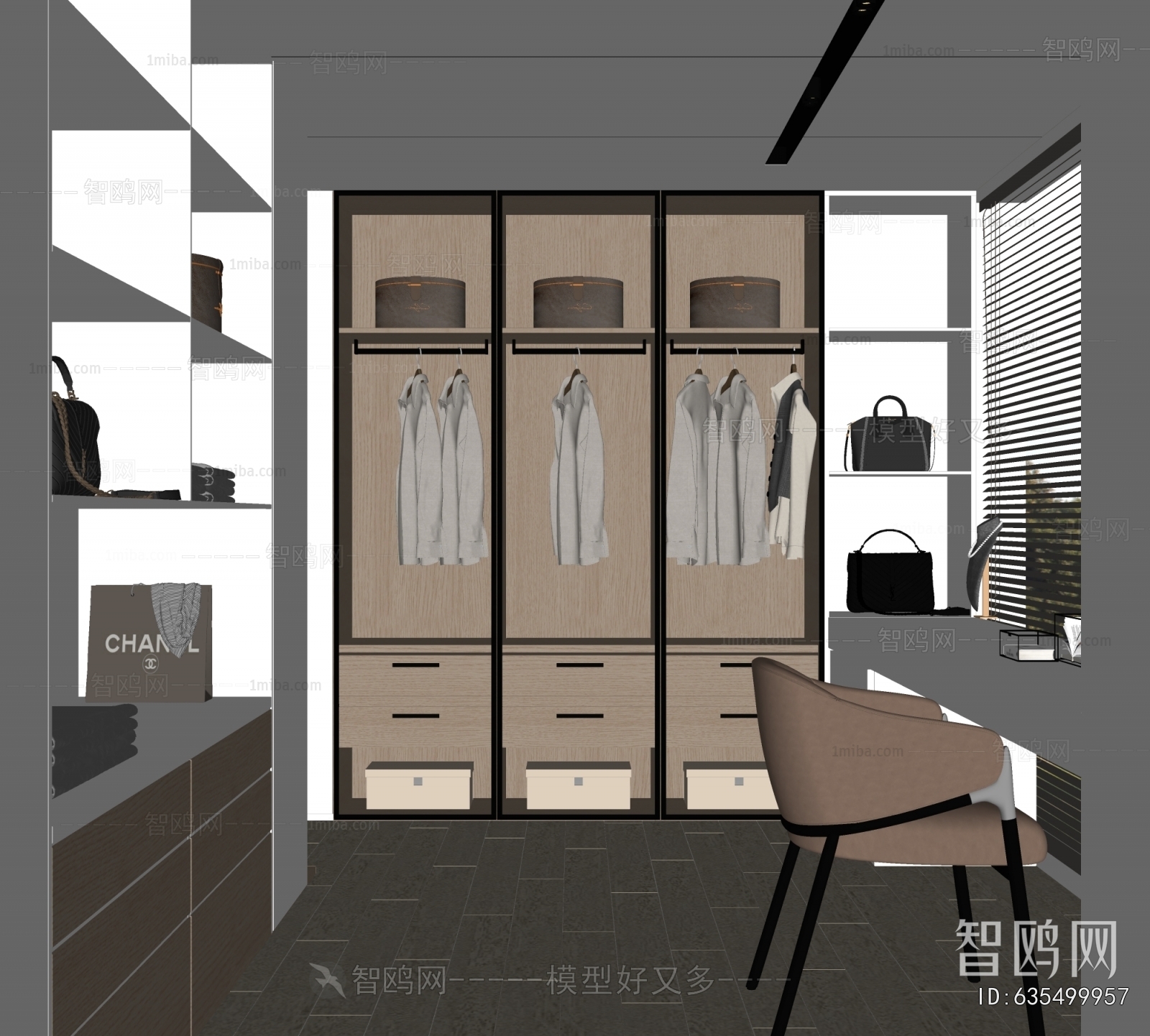Modern Clothes Storage Area