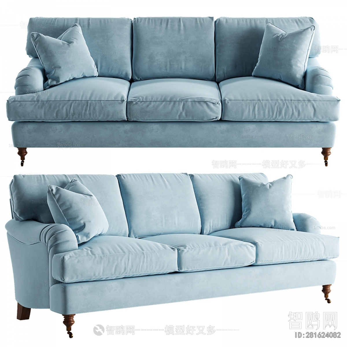 French Style Three-seat Sofa