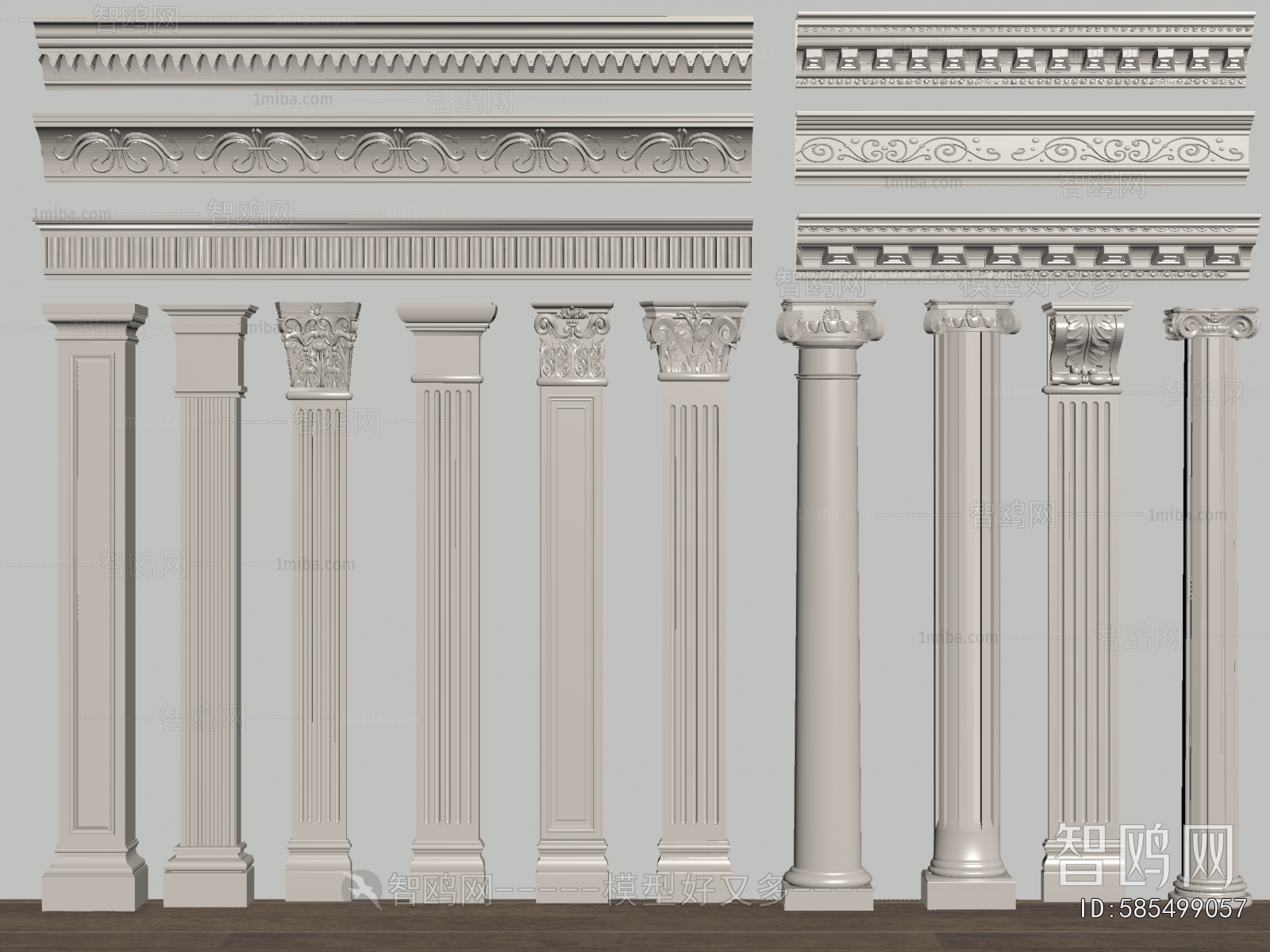 French Style Roman Pillar