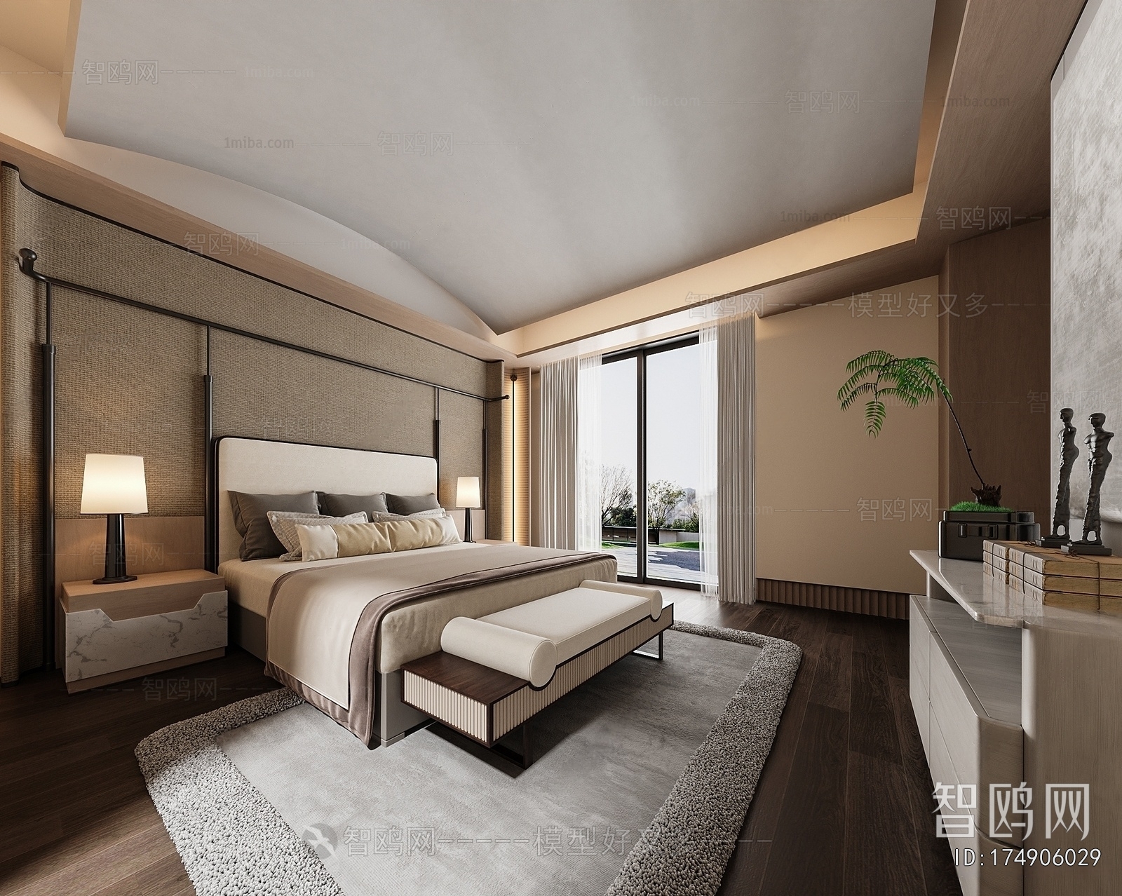 New Chinese Style Bedroom