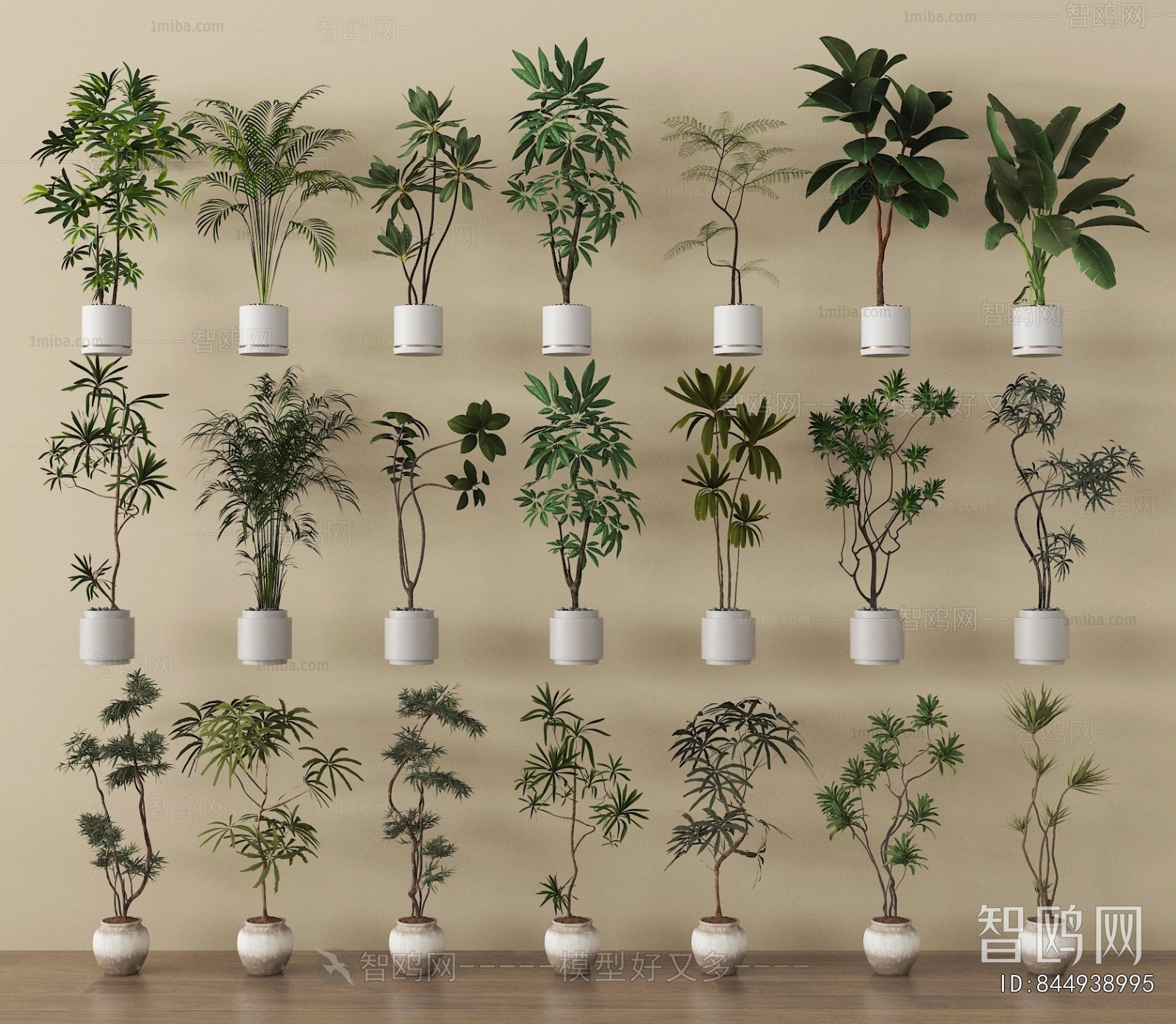 Modern Ground Green Plant Potted Plants