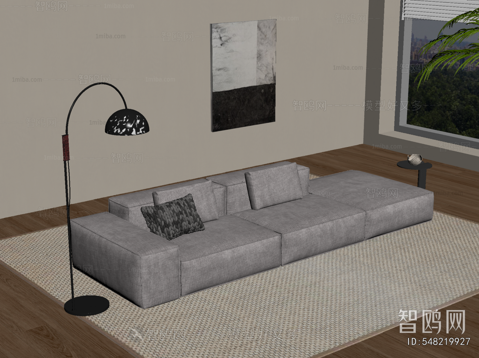 Modern Three-seat Sofa