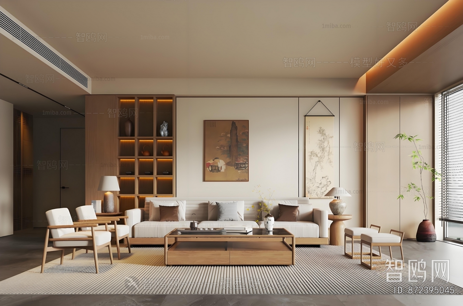 New Chinese Style A Living Room