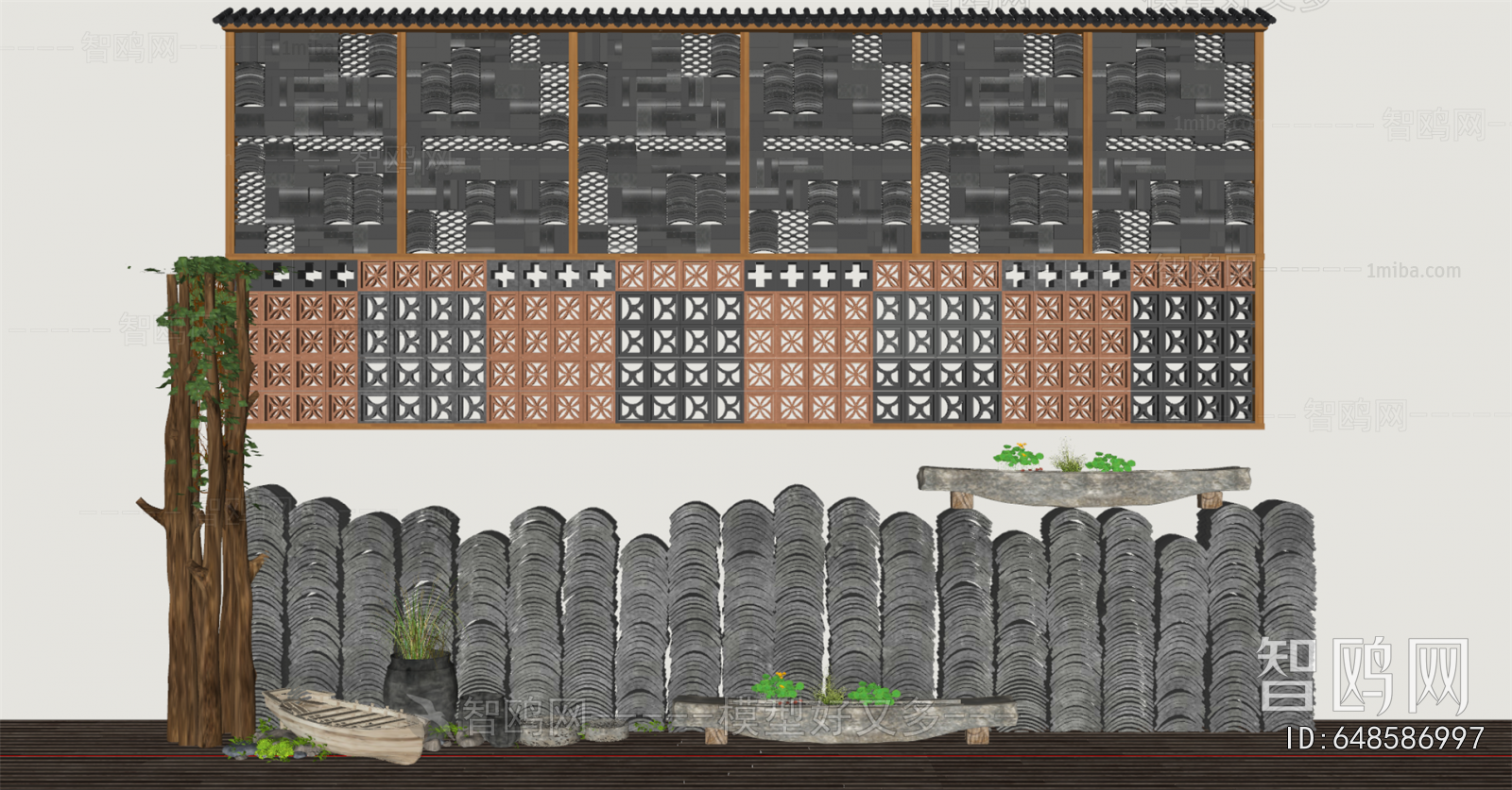New Chinese Style Landscape Wall