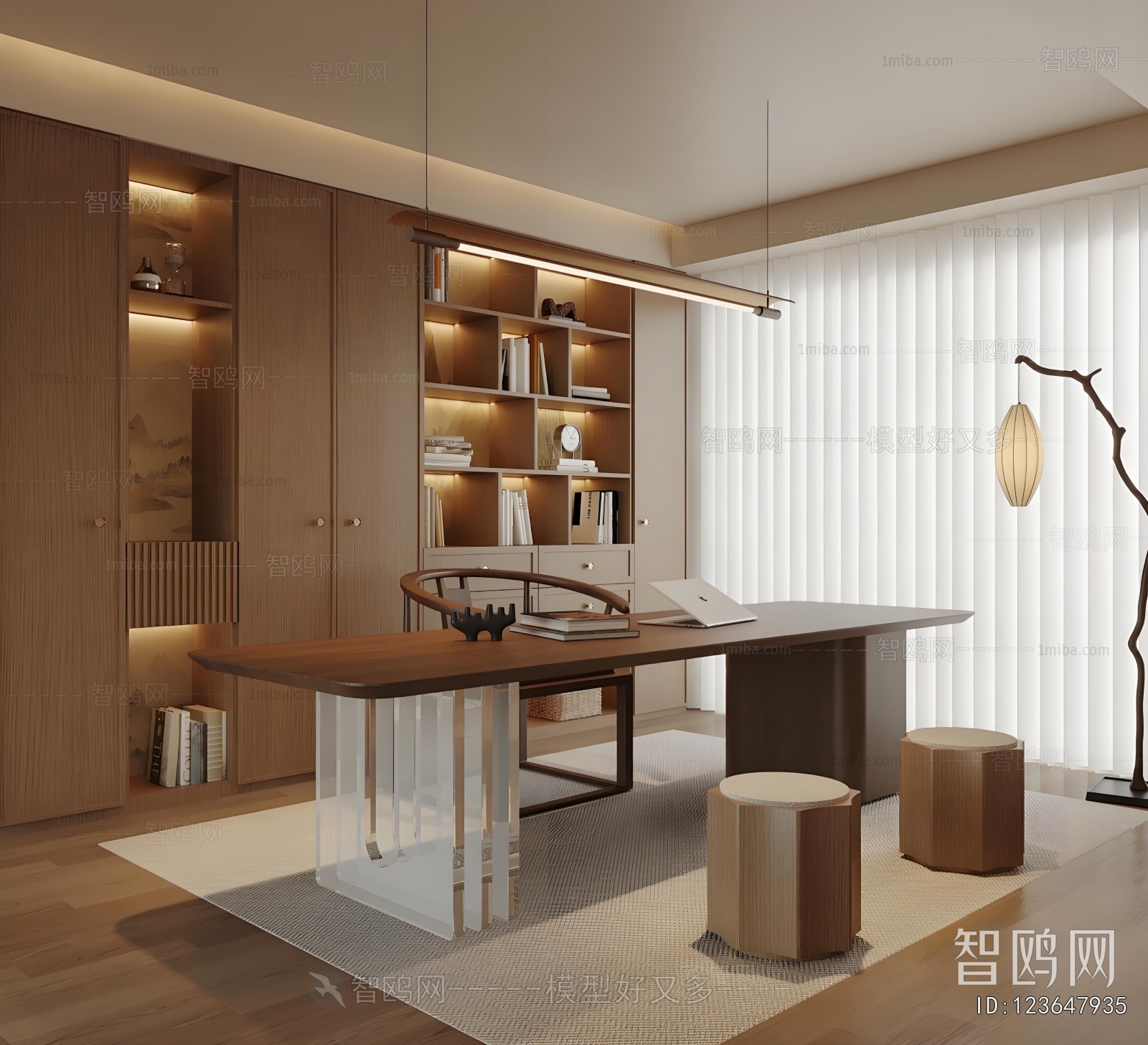 New Chinese Style Study Space