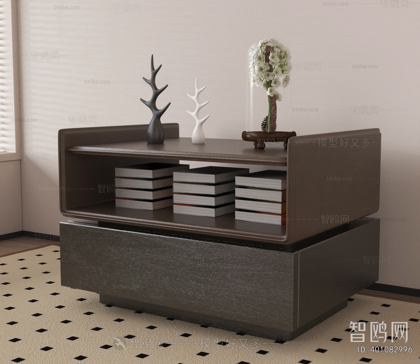 New Chinese Style Bedside Cupboard