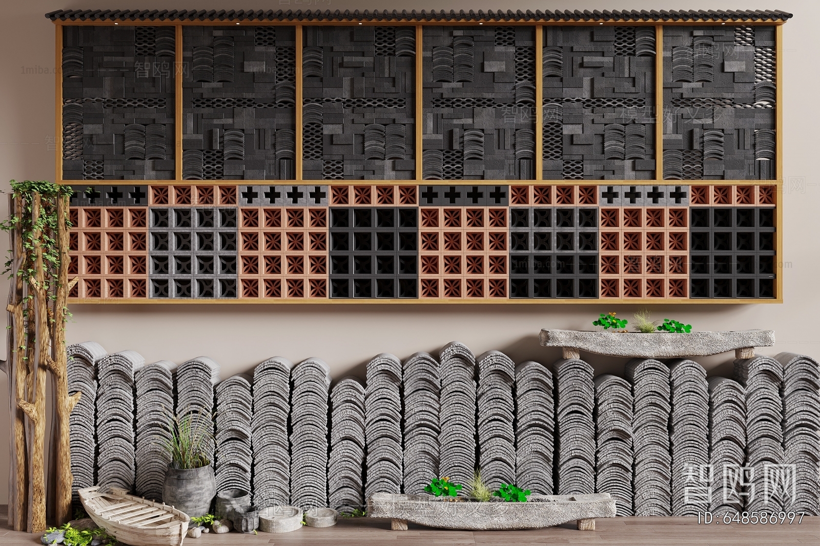 New Chinese Style Landscape Wall