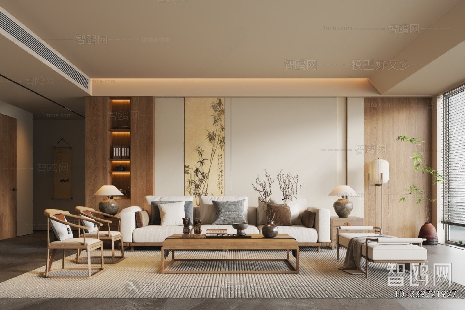 New Chinese Style A Living Room