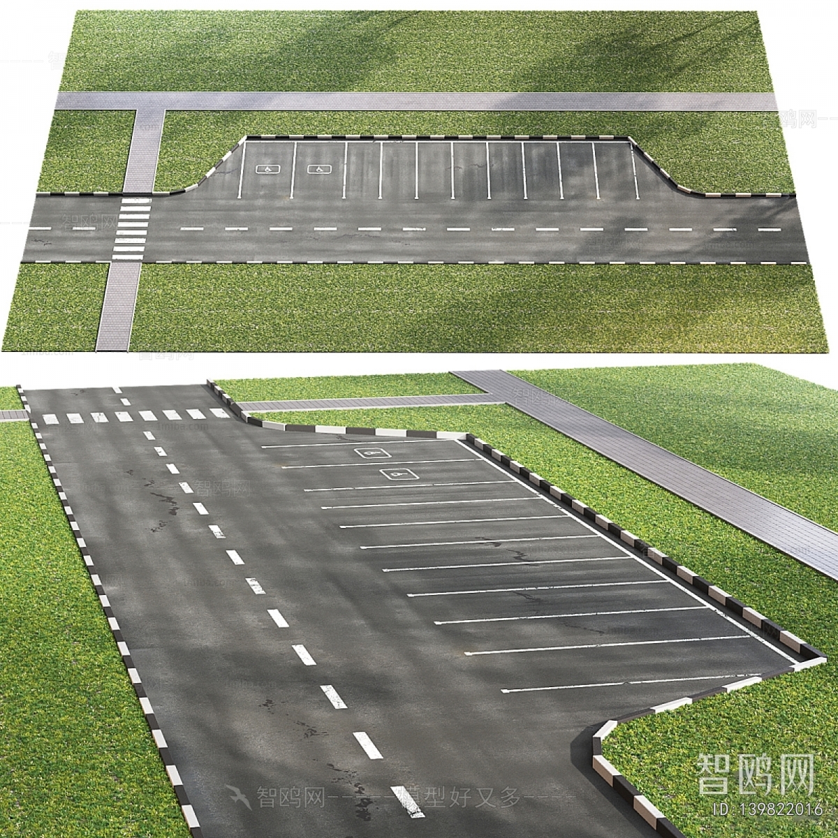 Modern Outdoor Parking Lot