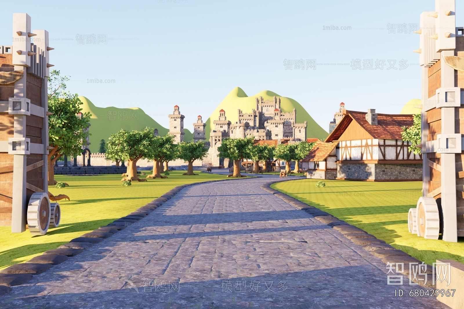 Modern Architectural Bird's-eye View Planning