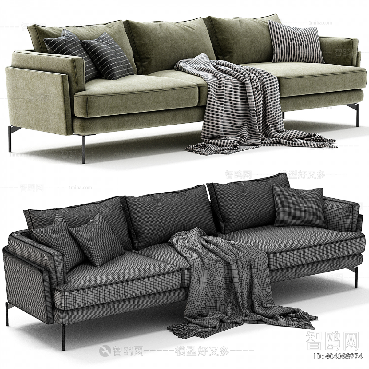 Modern Three-seat Sofa