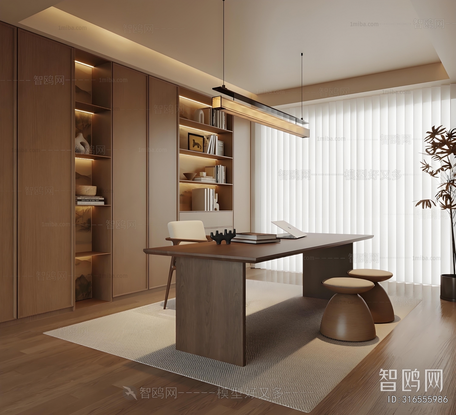 New Chinese Style Study Space