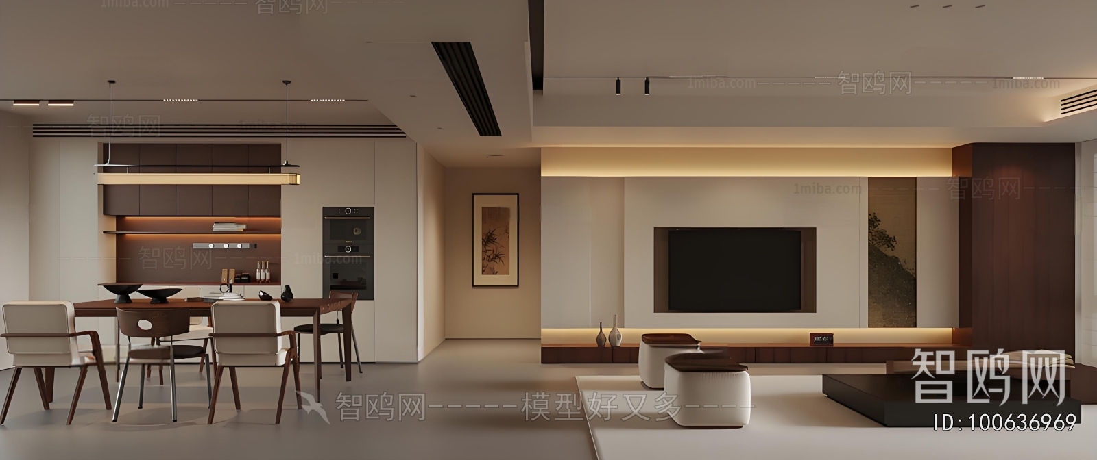 New Chinese Style A Living Room