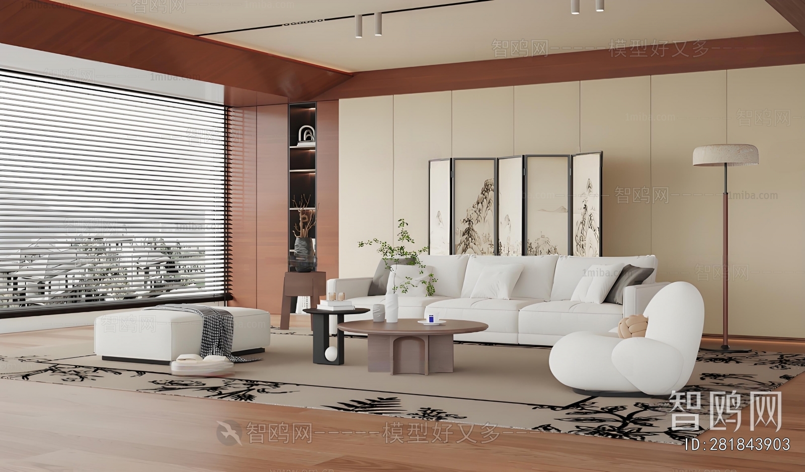 New Chinese Style A Living Room