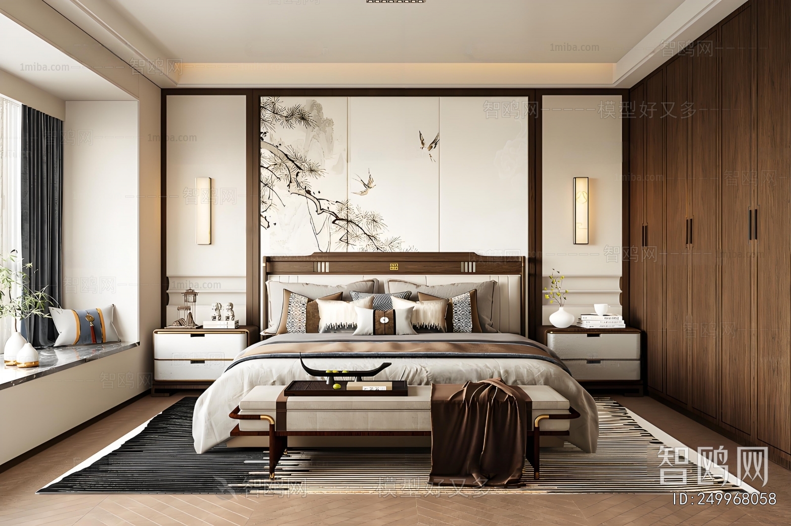 New Chinese Style Bedroom