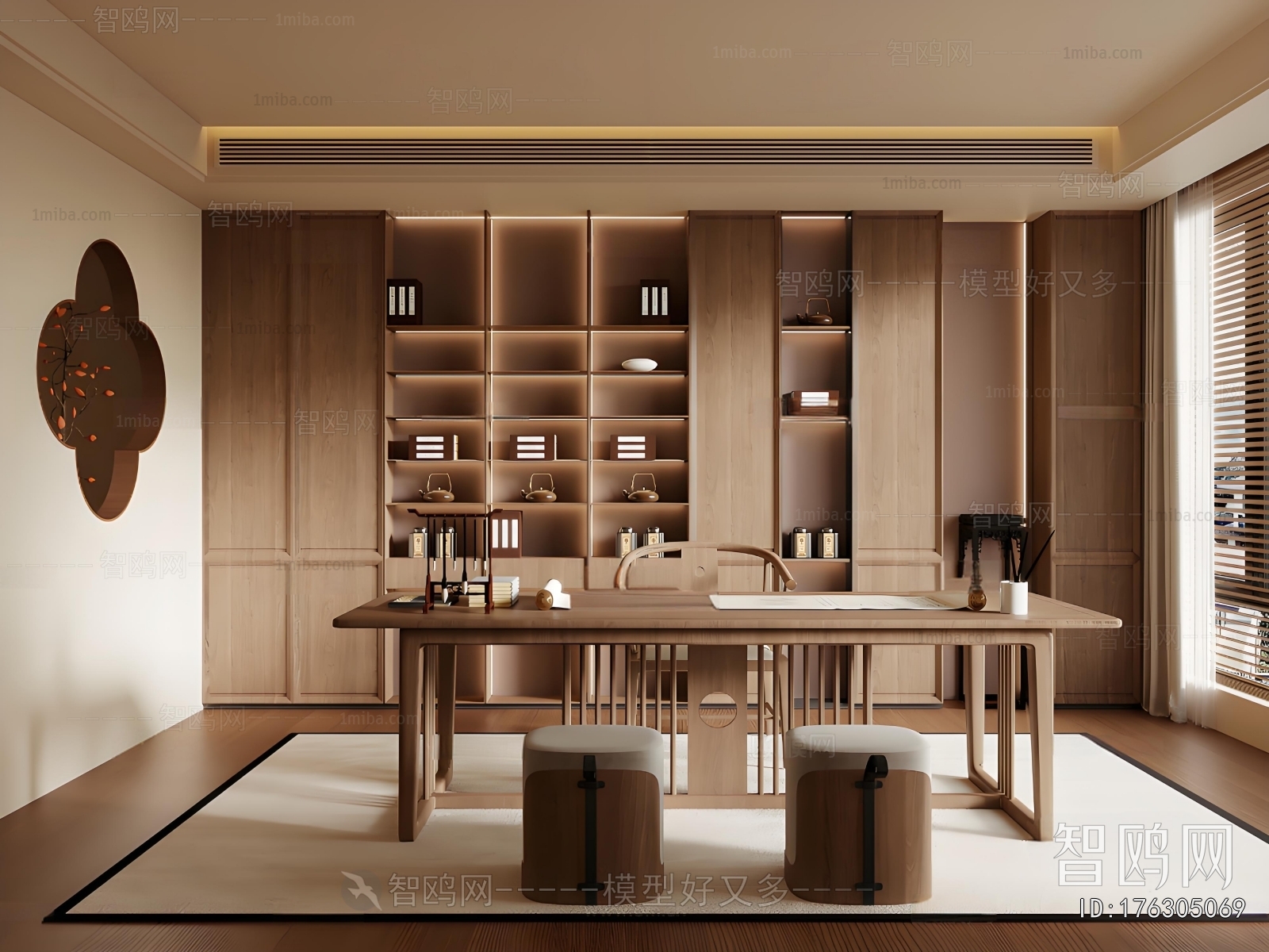 New Chinese Style Study Space