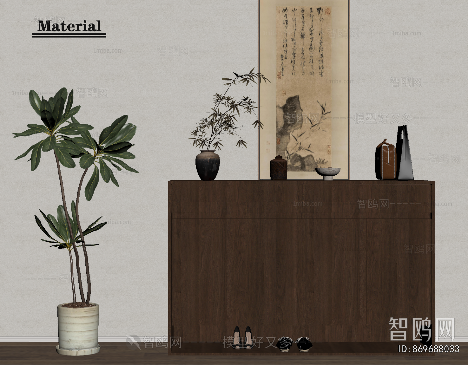 New Chinese Style Shoe Cabinet