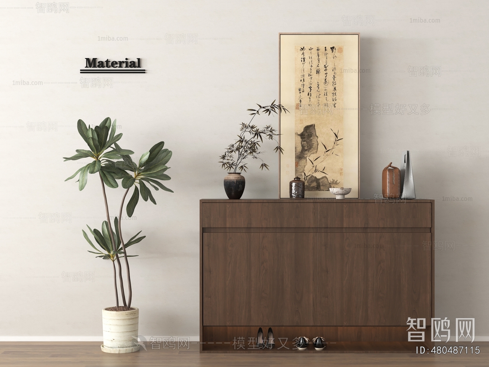 New Chinese Style Shoe Cabinet