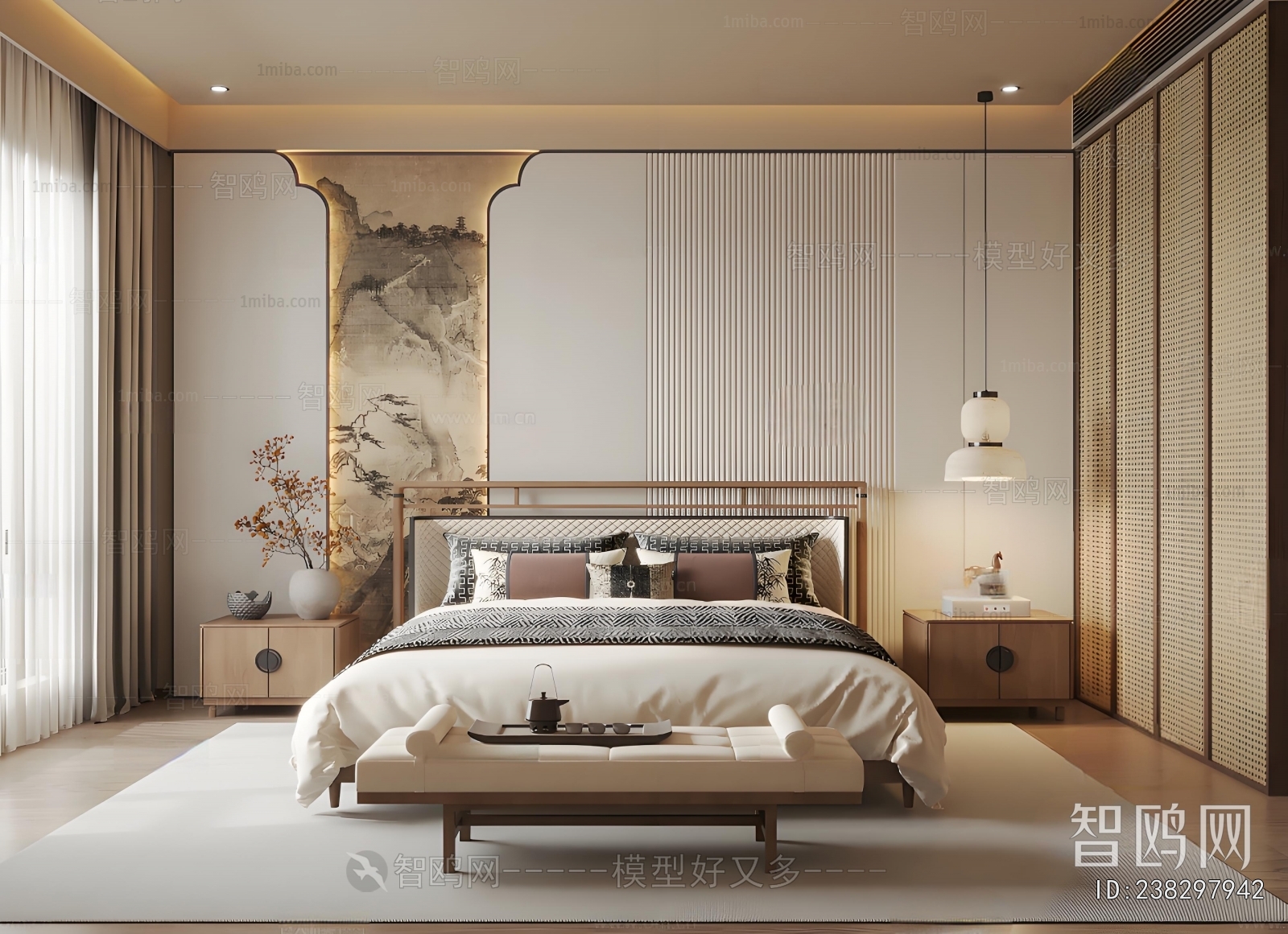 New Chinese Style Bedroom