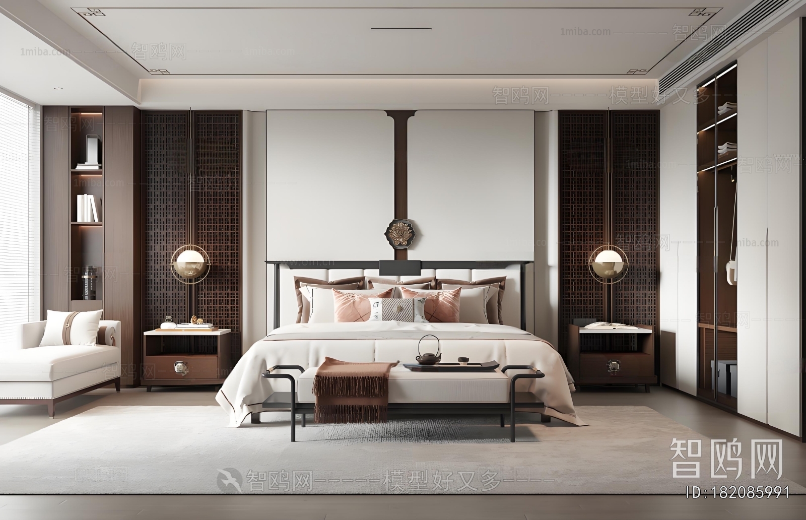 New Chinese Style Bedroom