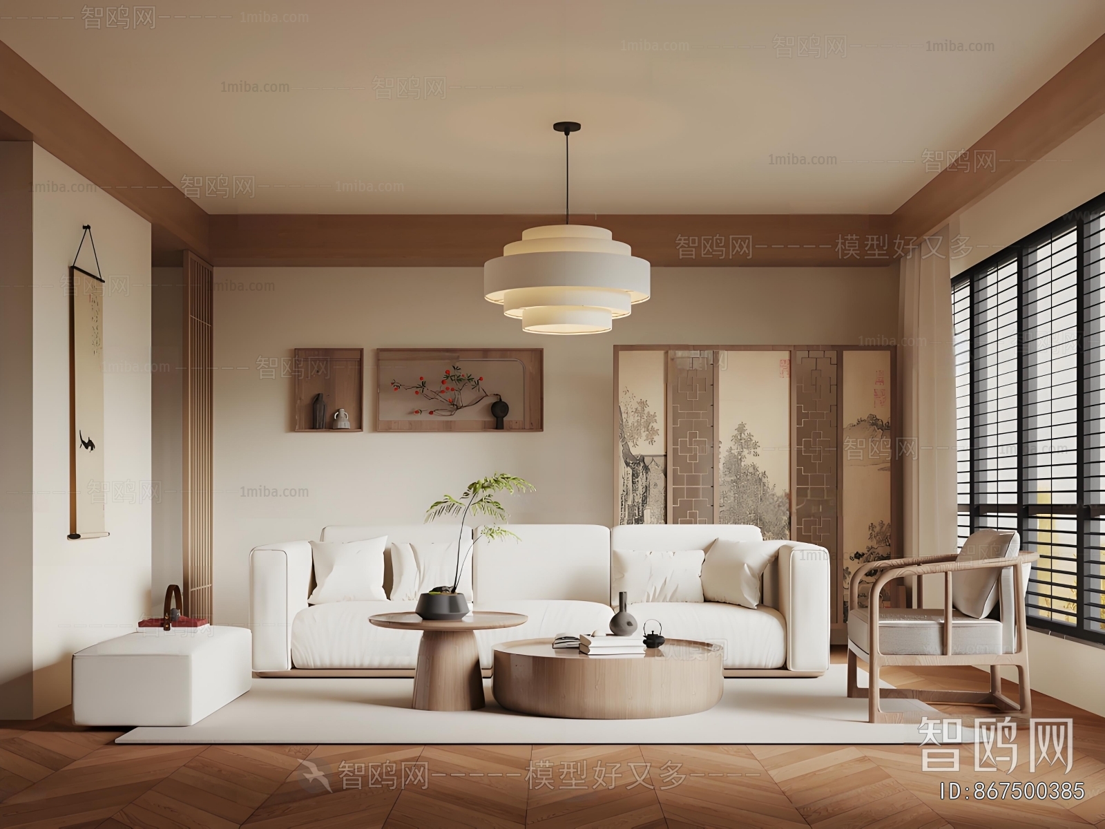 New Chinese Style A Living Room