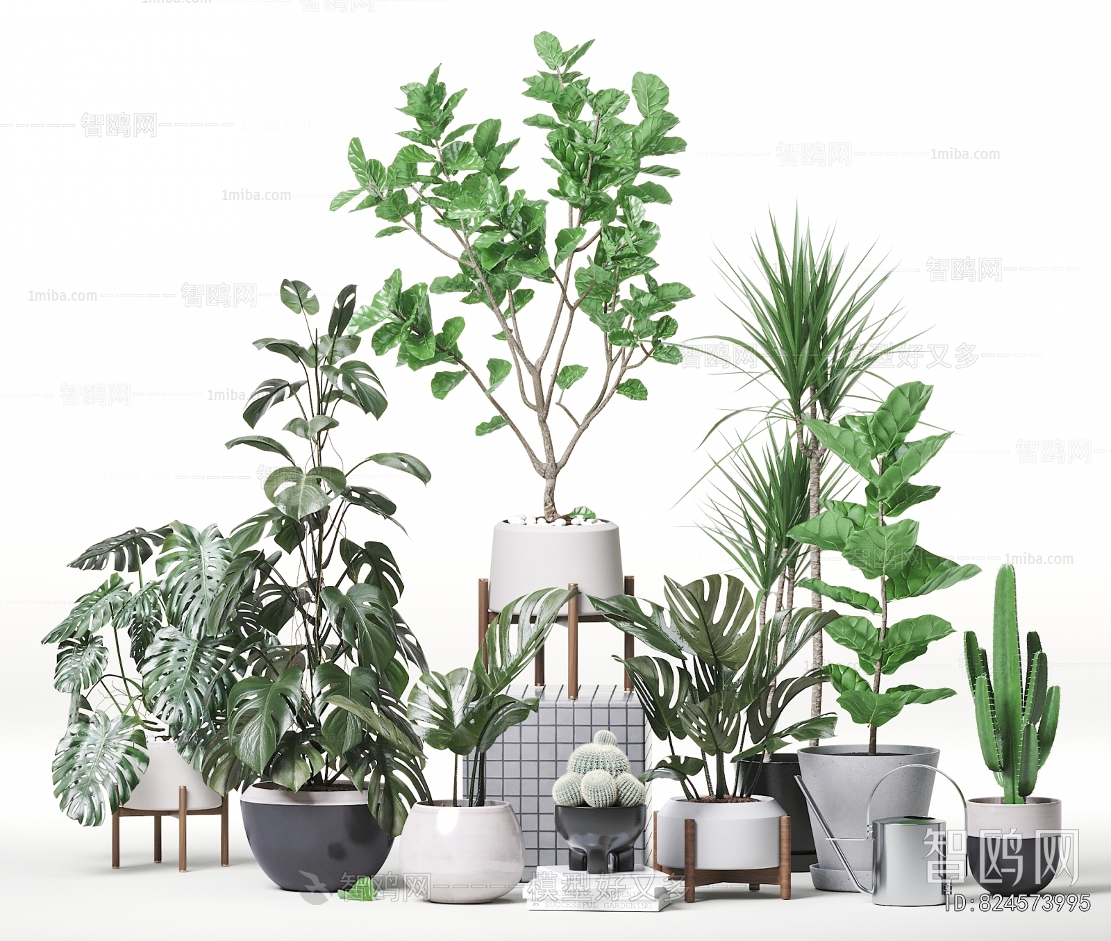 Modern Ground Green Plant Potted Plants