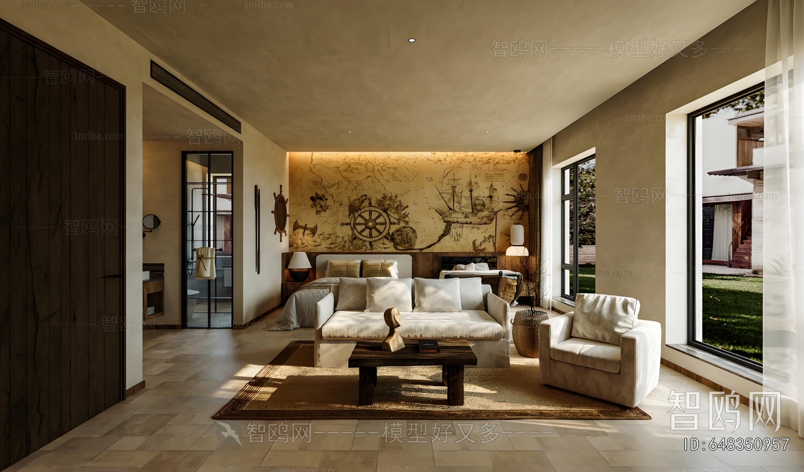 Wabi-sabi Style A Living Room