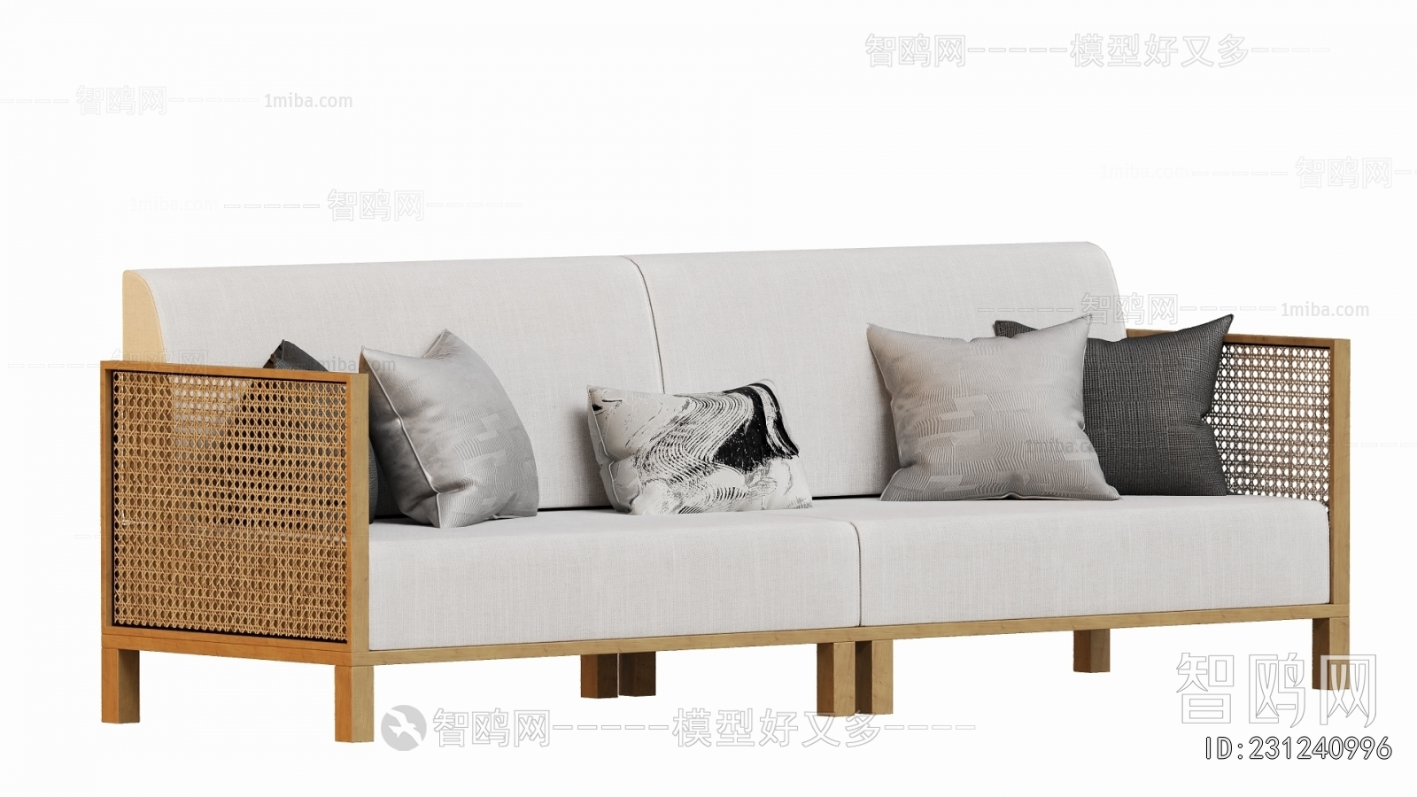 New Chinese Style Multi Person Sofa