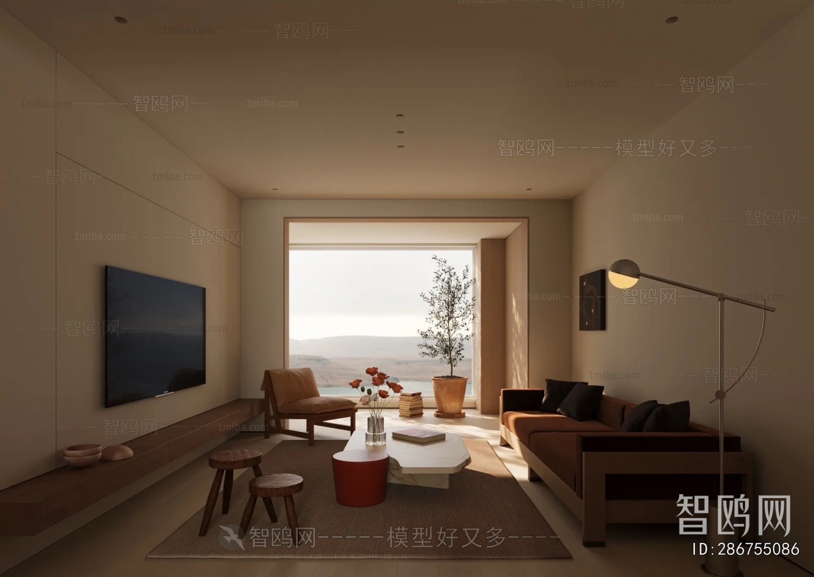 Wabi-sabi Style A Living Room