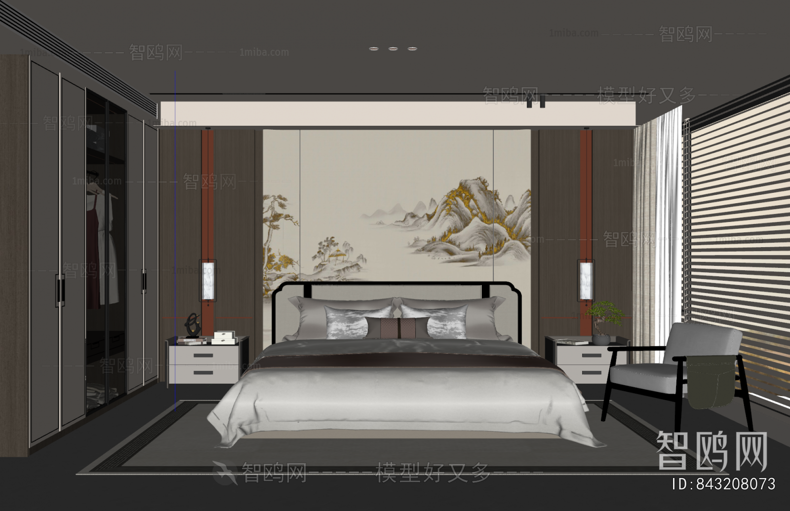 New Chinese Style Bedroom