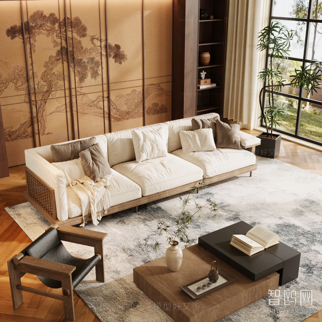 New Chinese Style Sofa Combination