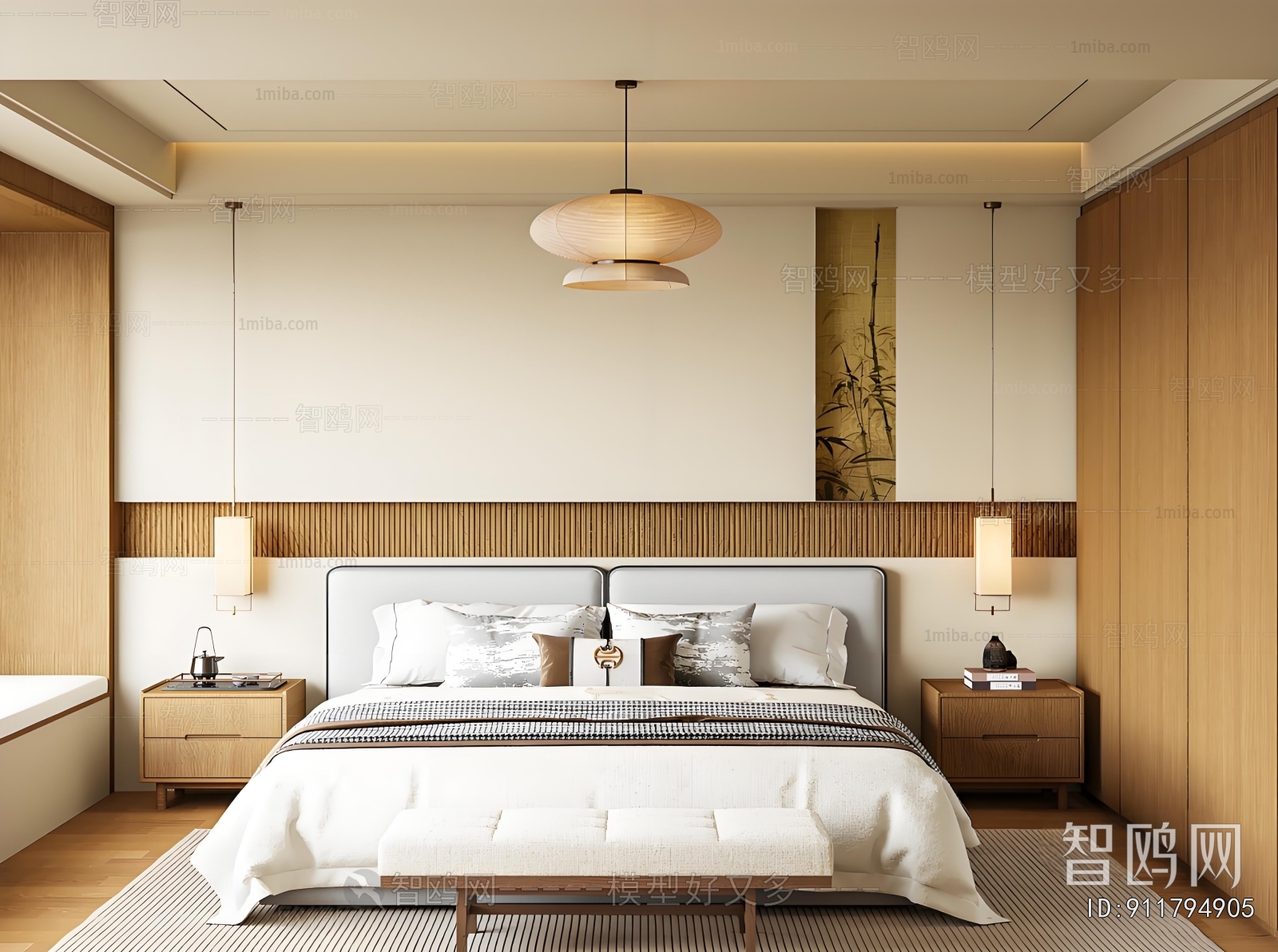 New Chinese Style Bedroom