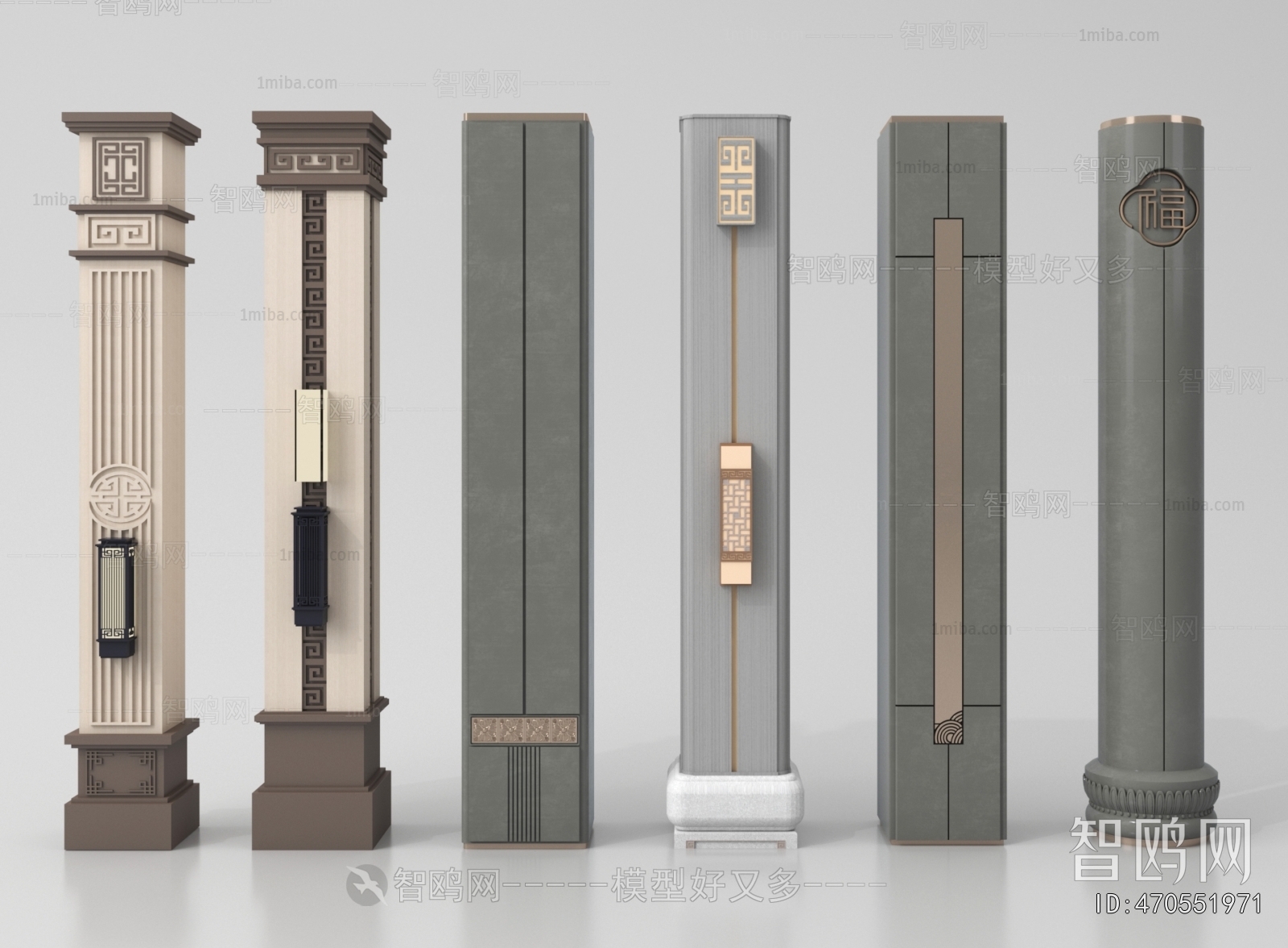 New Chinese Style Column