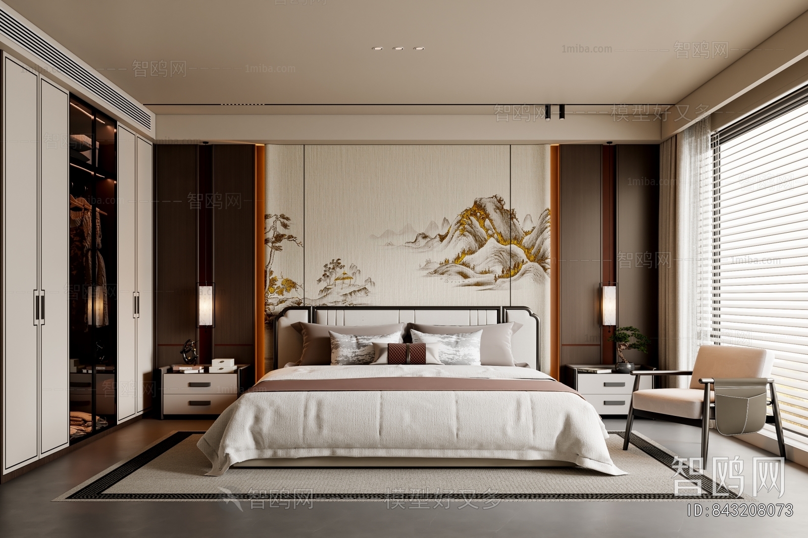 New Chinese Style Bedroom